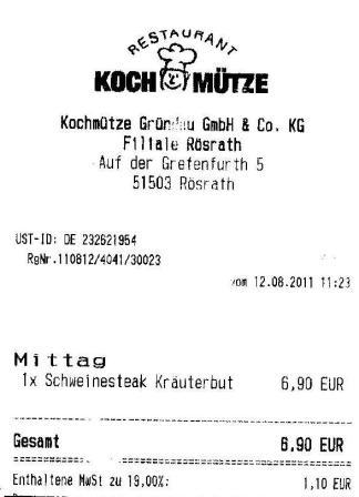 mset Hffner Kochmtze Restaurant